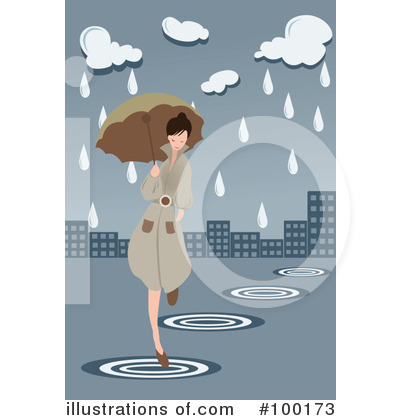Royalty-Free (RF) Rain Clipart Illustration by mayawizard101 - Stock Sample #100173