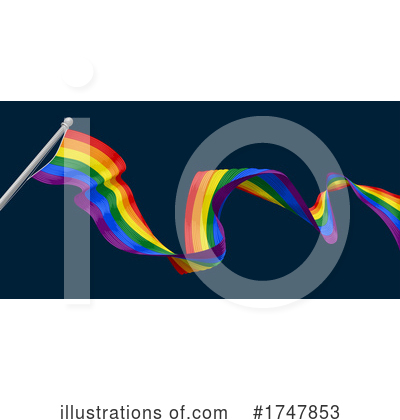 Royalty-Free (RF) Rainbow Flag Clipart Illustration by AtStockIllustration - Stock Sample #1747853