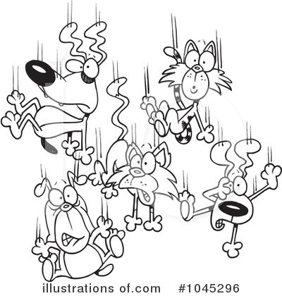 Raining Cats And Dogs Clipart #1045296 by toonaday