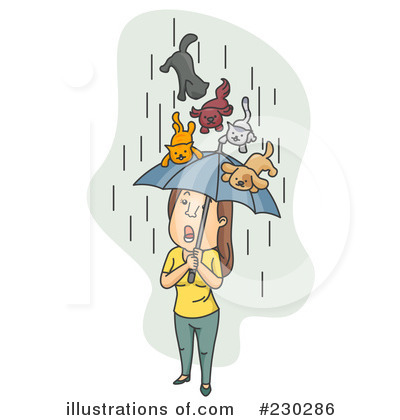 Royalty-Free (RF) Raining Cats And Dogs Clipart Illustration by BNP Design Studio - Stock Sample #230286