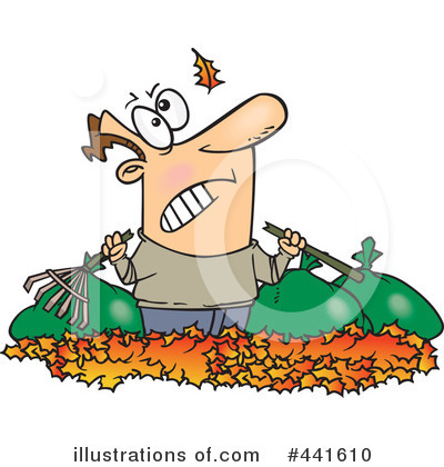 Raking Leaves Clipart #441610 by toonaday