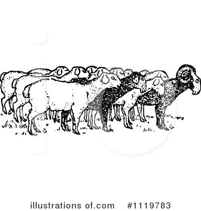 Sheep Clipart #1119783 by Prawny Vintage
