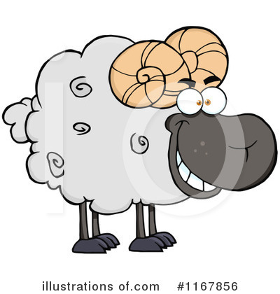 Royalty-Free (RF) Ram Clipart Illustration by Hit Toon - Stock Sample #1167856