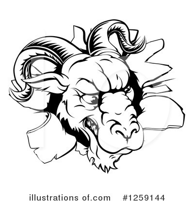 Royalty-Free (RF) Ram Clipart Illustration by AtStockIllustration - Stock Sample #1259144