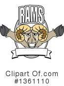 Ram School Mascot Clipart #1361110 by Mascot Junction