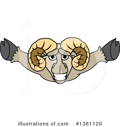 Royalty-Free (RF) Ram School Mascot Clipart Illustration by Mascot Junction - Stock Sample #1361120