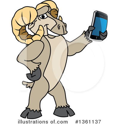Royalty-Free (RF) Ram School Mascot Clipart Illustration by Mascot Junction - Stock Sample #1361137