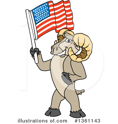 Royalty-Free (RF) Ram School Mascot Clipart Illustration by Mascot Junction - Stock Sample #1361143