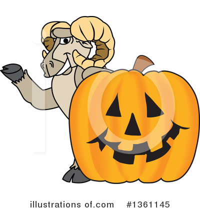 Royalty-Free (RF) Ram School Mascot Clipart Illustration by Mascot Junction - Stock Sample #1361145