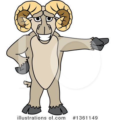 Royalty-Free (RF) Ram School Mascot Clipart Illustration by Mascot Junction - Stock Sample #1361149