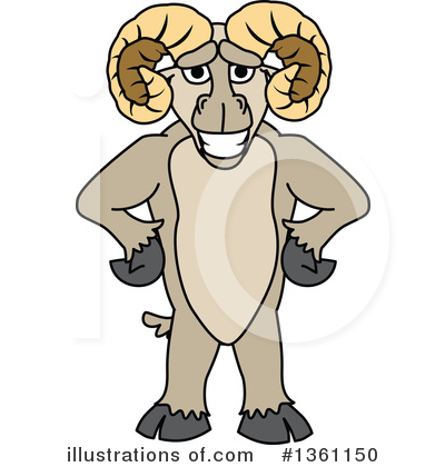 Royalty-Free (RF) Ram School Mascot Clipart Illustration by Mascot Junction - Stock Sample #1361150