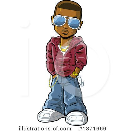 Royalty-Free (RF) Rapper Clipart Illustration by Clip Art Mascots - Stock Sample #1371666