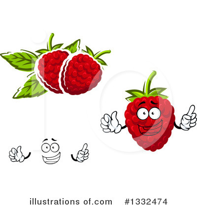Royalty-Free (RF) Raspberry Clipart Illustration by Vector Tradition SM - Stock Sample #1332474
