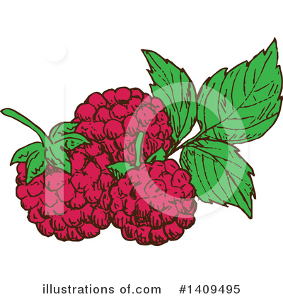 Royalty-Free (RF) Raspberry Clipart Illustration by Vector Tradition SM - Stock Sample #1409495