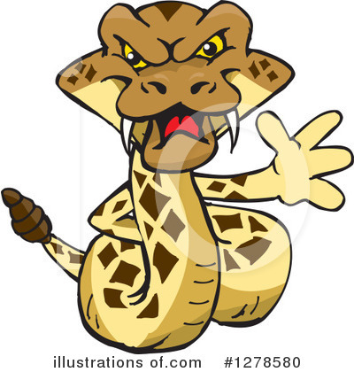 Rattlesnake Clipart #1278580 by Dennis Holmes Designs