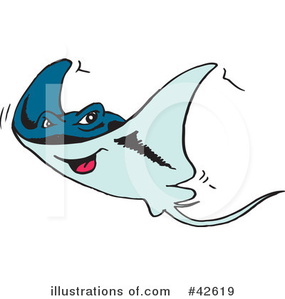Royalty-Free (RF) Ray Fish Clipart Illustration by Dennis Holmes Designs - Stock Sample #42619