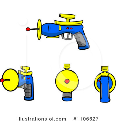 Royalty-Free (RF) Ray Guns Clipart Illustration by Cartoon Solutions - Stock Sample #1106627