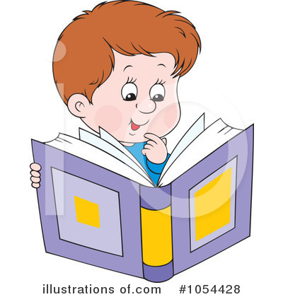 Royalty-Free (RF) Reading Clipart Illustration by Alex Bannykh - Stock Sample #1054428
