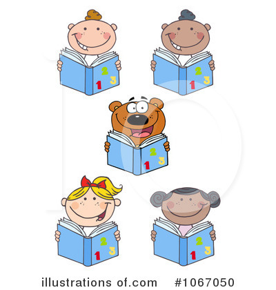 Royalty-Free (RF) Reading Clipart Illustration by Hit Toon - Stock Sample #1067050
