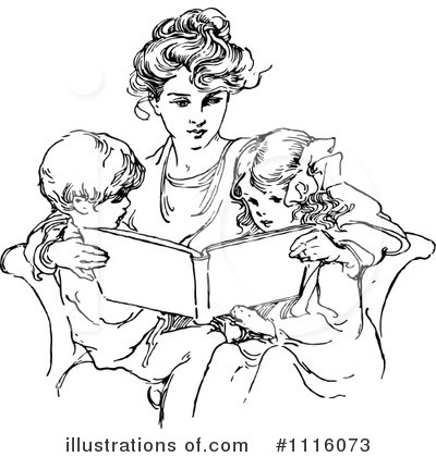 Reading Clipart #1116073 by Prawny Vintage