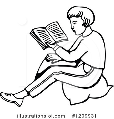 Royalty-Free (RF) Reading Clipart Illustration by Prawny - Stock Sample #1209931