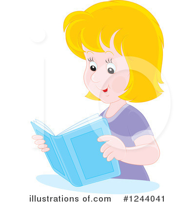 Royalty-Free (RF) Reading Clipart Illustration by Alex Bannykh - Stock Sample #1244041