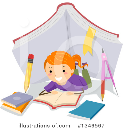 Royalty-Free (RF) Reading Clipart Illustration by BNP Design Studio - Stock Sample #1346567