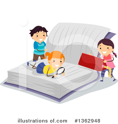 Royalty-Free (RF) Reading Clipart Illustration by BNP Design Studio - Stock Sample #1362948