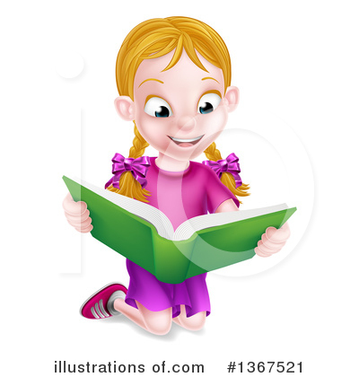 School Girl Clipart #1367521 by AtStockIllustration