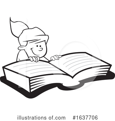 Royalty-Free (RF) Reading Clipart Illustration by Johnny Sajem - Stock Sample #1637706