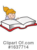 Reading Clipart #1637714 by Johnny Sajem