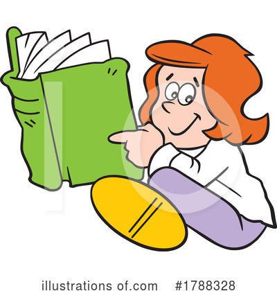 Reading Clipart #1788328 by Johnny Sajem