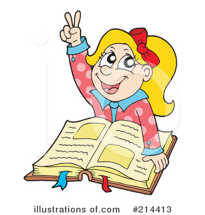 Royalty-Free (RF) Reading Clipart Illustration by visekart - Stock Sample #214413
