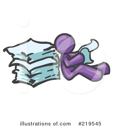 Royalty-Free (RF) Reading Clipart Illustration by Leo Blanchette - Stock Sample #219545