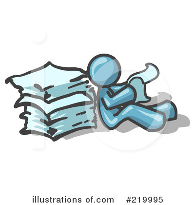 Royalty-Free (RF) Reading Clipart Illustration by Leo Blanchette - Stock Sample #219995