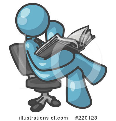 Royalty-Free (RF) Reading Clipart Illustration by Leo Blanchette - Stock Sample #220123