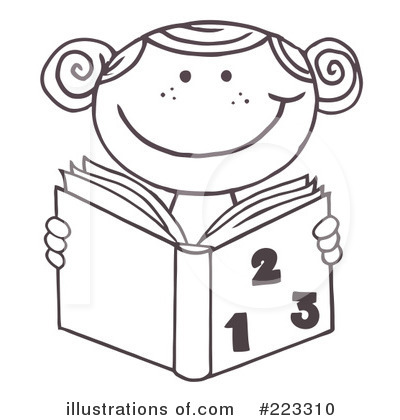 Royalty-Free (RF) Reading Clipart Illustration by Hit Toon - Stock Sample #223310