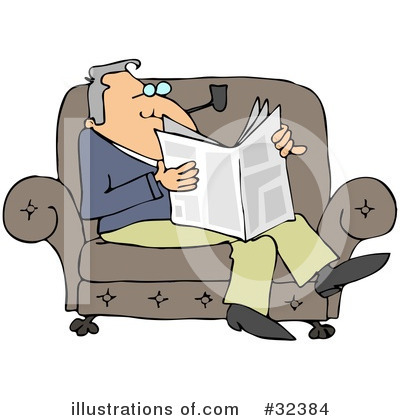 Royalty-Free (RF) Reading Clipart Illustration by djart - Stock Sample #32384