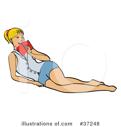 Royalty-Free (RF) Reading Clipart Illustration by Andy Nortnik - Stock Sample #37248