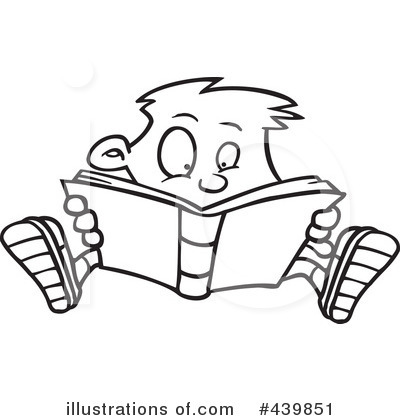 Royalty-Free (RF) Reading Clipart Illustration by toonaday - Stock Sample #439851
