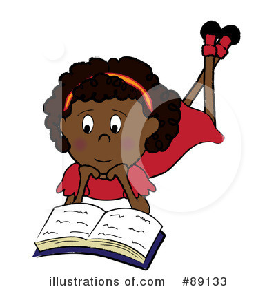 Royalty-Free (RF) Reading Clipart Illustration by Pams Clipart - Stock Sample #89133