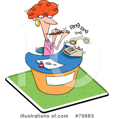 Royalty-Free (RF) Receptionist Clipart Illustration by jtoons - Stock Sample #70683