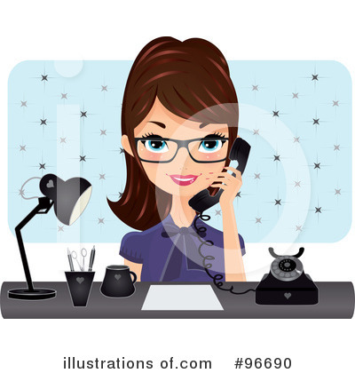 Royalty-Free (RF) Receptionist Clipart Illustration by Melisende Vector - Stock Sample #96690