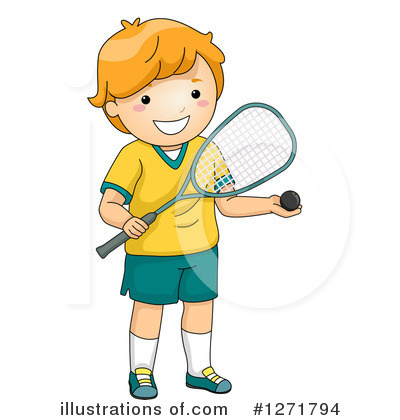 Squash Player Clipart #1271794 by BNP Design Studio