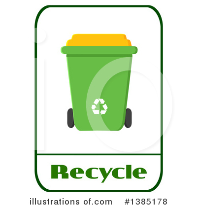 Royalty-Free (RF) Recycle Bin Clipart Illustration by Hit Toon - Stock Sample #1385178