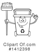 Recycle Bin Clipart #1412398 by Hit Toon