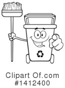 Recycle Bin Clipart #1412400 by Hit Toon