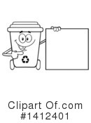 Recycle Bin Clipart #1412401 by Hit Toon