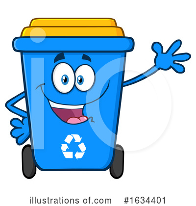 Royalty-Free (RF) Recycle Bin Clipart Illustration by Hit Toon - Stock Sample #1634401