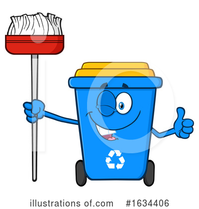 Royalty-Free (RF) Recycle Bin Clipart Illustration by Hit Toon - Stock Sample #1634406